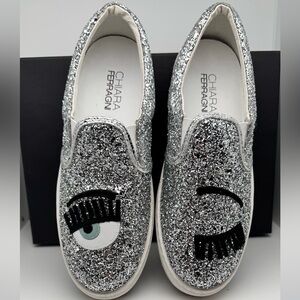 Chiara Ferragni ‘Flirting’ Slip-On Skate Shoes Made in Italy - Great For Photo!